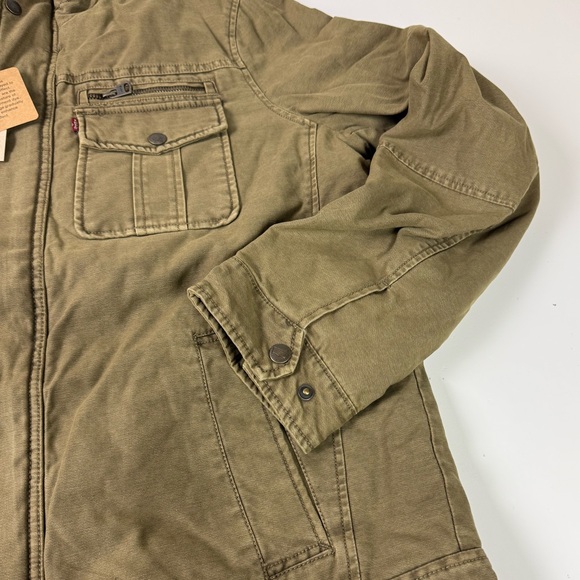 Levi’s Cotton Shell Military Style Moto Field Jacket NWT New - Picture 3 of 10